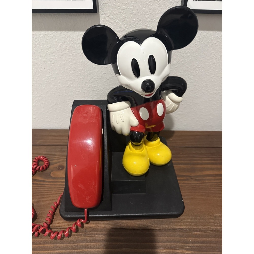 Vintage 1990's Disney Mickey Mouse Corded Land Line Touch Tone Telephone AT&T